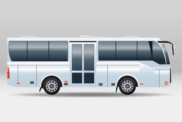 Иконка белого автобуса — стоковый вектор