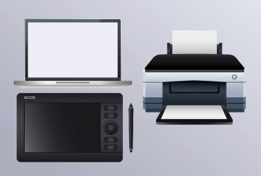 Kamera ve dizüstü bilgisayarlı yazıcı donanım makinesi