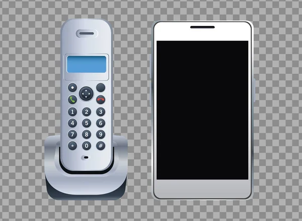 Drahtloses Telefon und Smartphone-Geräte — Stockvektor