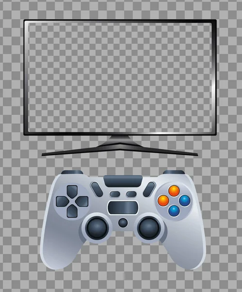 Displej monitoru s ovládáním videoher — Stockový vektor