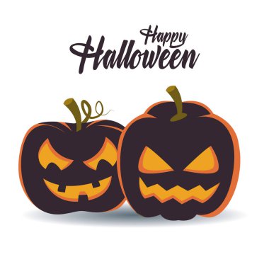 Harfli ve balkabağı sahneli Cadılar Bayramı kartın kutlu olsun