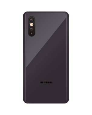 İzole edilmiş 3d siyah akıllı telefon vektör tasarımı