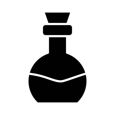 Kimya şişesi siluet biçim ikon vektör tasarımı