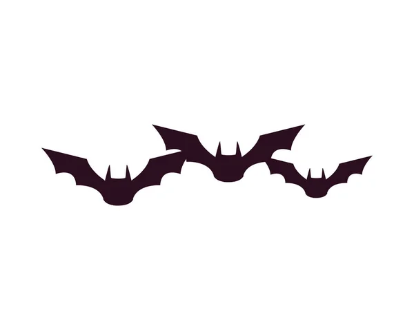 万圣节黑色蝙蝠病媒设计 — 图库矢量图片