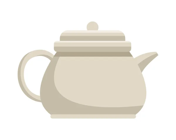 Izolowana konstrukcja wektor dzbanek herbaty — Wektor stockowy