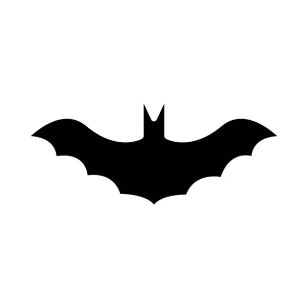 Halloween morcego silhueta estilo ícone vetor design —  Vetores de Stock