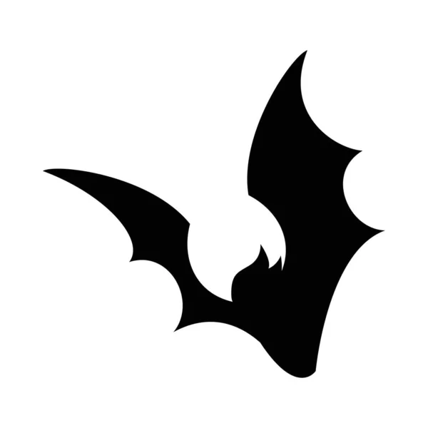 Halloween murciélago silueta vector diseño — Archivo Imágenes Vectoriales