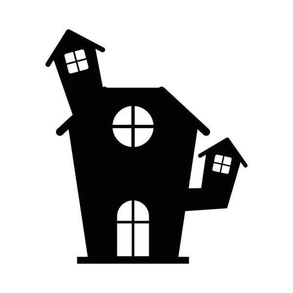 Conception vectorielle de silhouette de maison isolée — Image vectorielle