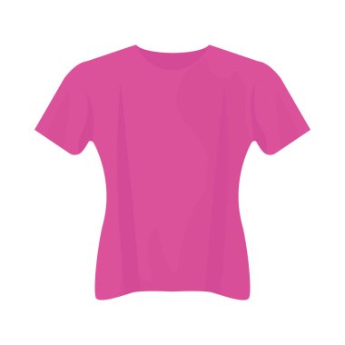 İzole edilmiş pembe t-shirt vektör tasarımı