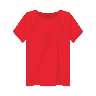 İzole edilmiş kırmızı t-shirt vektör tasarımı