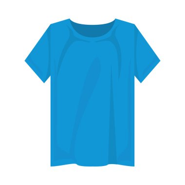 İzole edilmiş mavi t-shirt vektör tasarımı