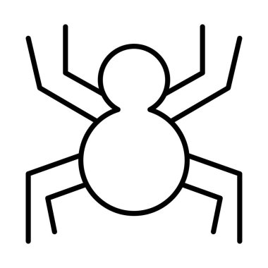 Cadılar Bayramı örümcek çizgisi biçim vektör tasarımı