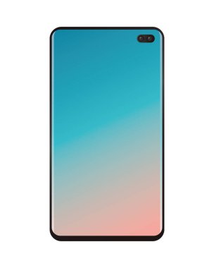 İzole edilmiş 3d mavi akıllı telefon vektör tasarımı