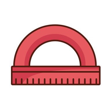 İzole edilmiş cetvel vektör tasarımı