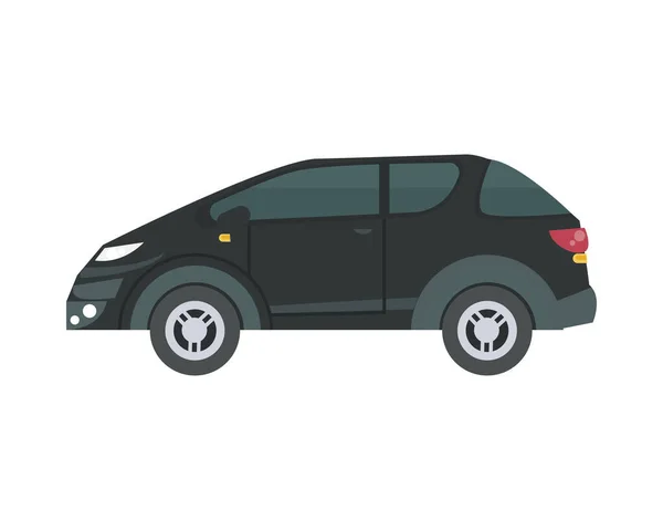 Diseño de vector de coche negro aislado — Archivo Imágenes Vectoriales