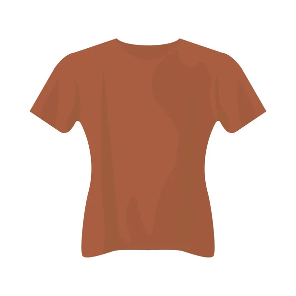 Vereinzeltes braunes T-Shirt-Vektor-Design — Stockvektor