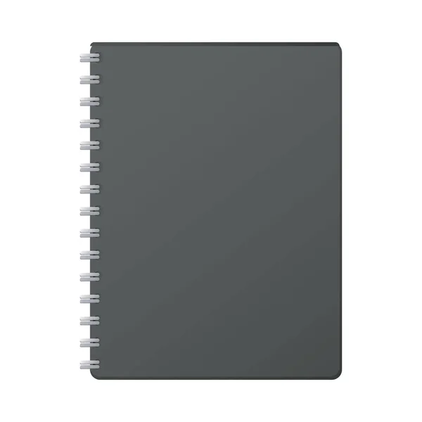 Isolated mockup gray notebook vector design — Stock Vector