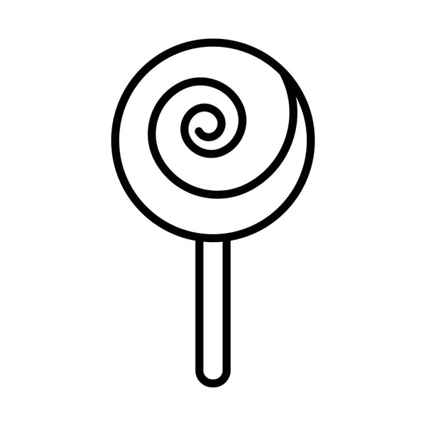 Isolé bonbons sucrés ligne style icône vectoriel design — Image vectorielle