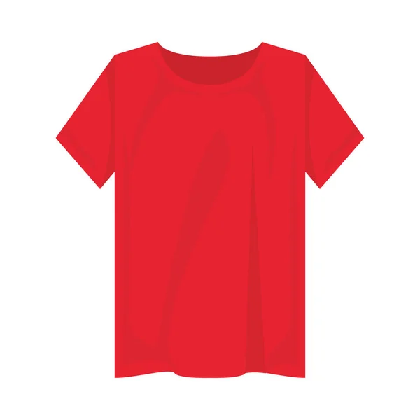 Isoliertes rotes T-Shirt-Vektor-Design — Stockvektor