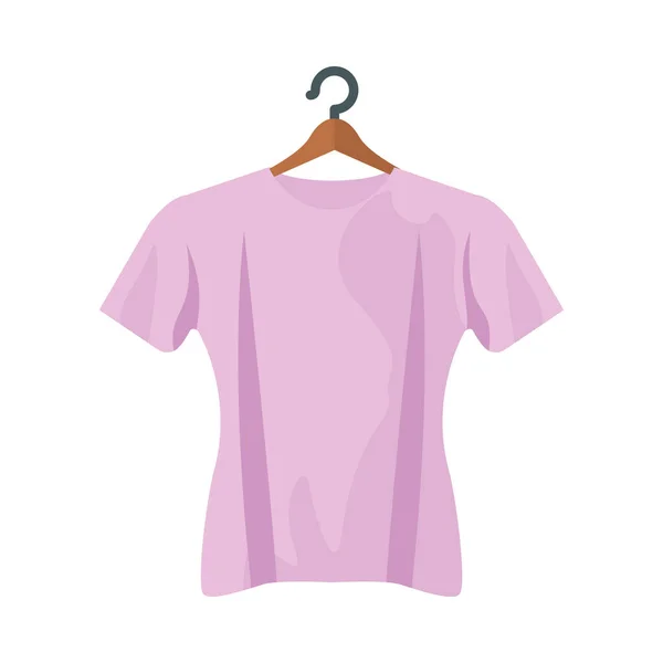 Vereinzeltes rosa T-Shirt-Vektor-Design — Stockvektor