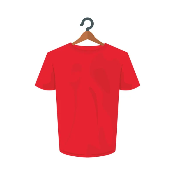 Camiseta roja aislada vector de diseño — Vector de stock