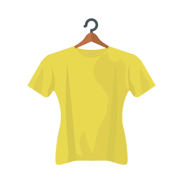 Design de vetores isolados de camiseta amarela — Vetor de Stock