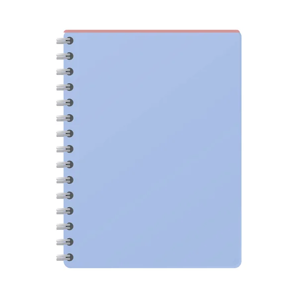 Isolated mockup blue notebook vector design — Stock Vector