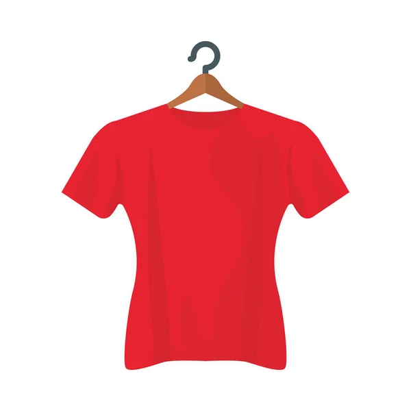 Camiseta roja aislada vector de diseño — Vector de stock