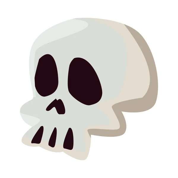 孤立した頭蓋骨のアイコンベクトルデザイン — ストックベクタ