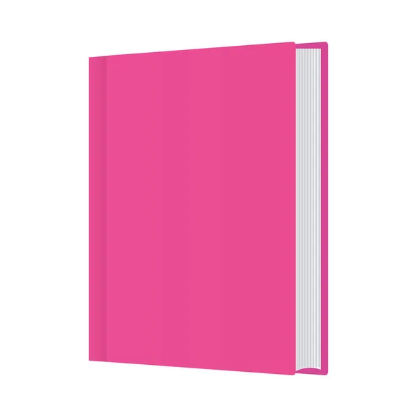 Geïsoleerde mockup roze notebook vector ontwerp — Stockvector