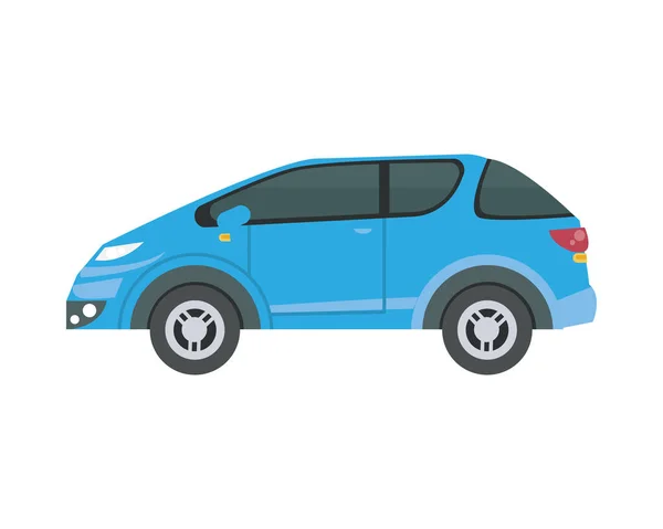 Conception isolée de vecteur de voiture bleue — Image vectorielle