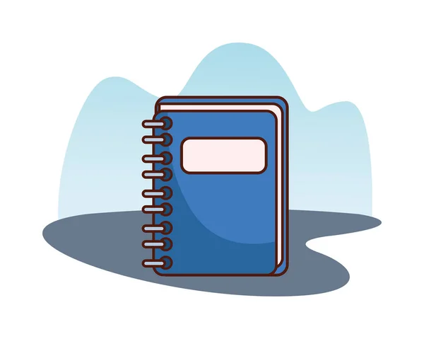 Iskola kék notebook vektor tervezés — Stock Vector
