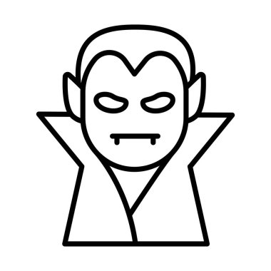 Cadılar Bayramı vampir çizgi çizgi çizgi çizgi çizimi biçim vektör tasarımı