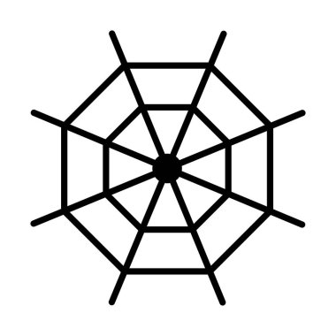 Cadılar Bayramı örümcek ağı çizgisi biçim vektör tasarımı