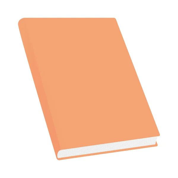 隔離されたモックアップオレンジノートブックベクトルデザイン — ストックベクタ