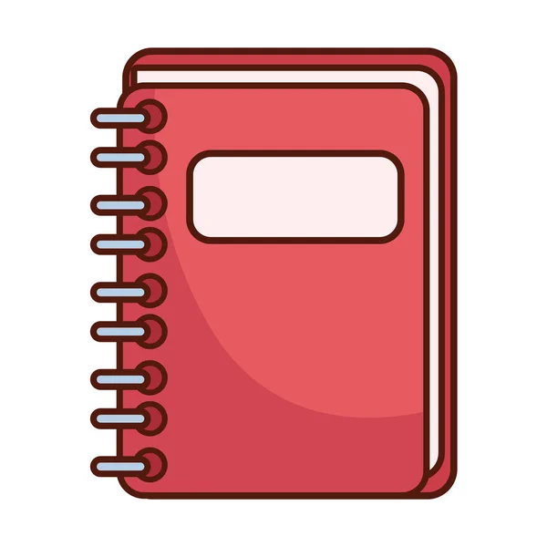 School rood notebook vector ontwerp — Stockvector