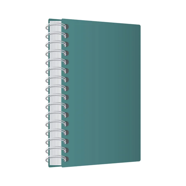 Geïsoleerde model blauw notebook vector ontwerp — Stockvector