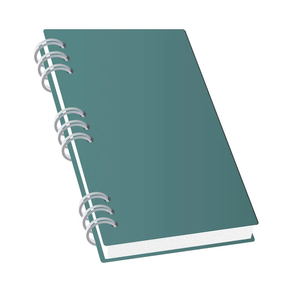 Geïsoleerde model blauw notebook vector ontwerp — Stockvector