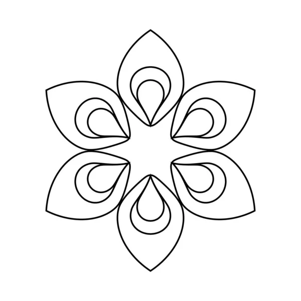 Izolovaný abstraktní design vektoru ikon květin — Stockový vektor