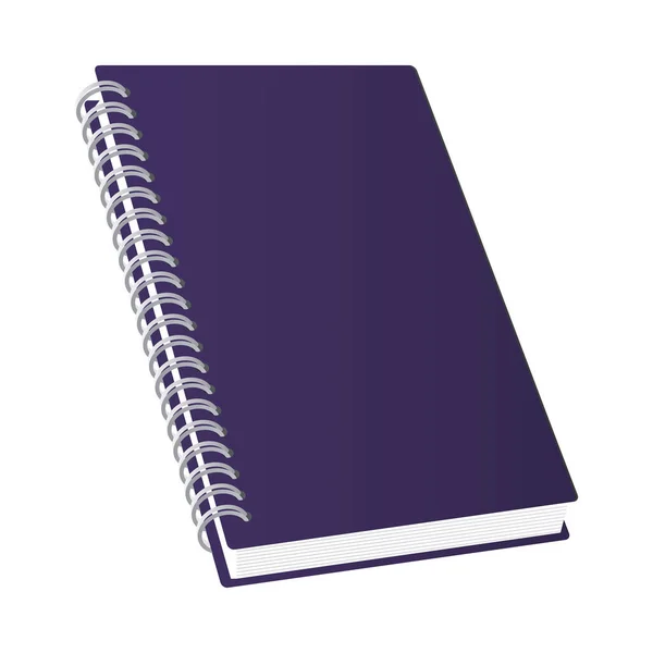 Geïsoleerde model blauw notebook vector ontwerp — Stockvector