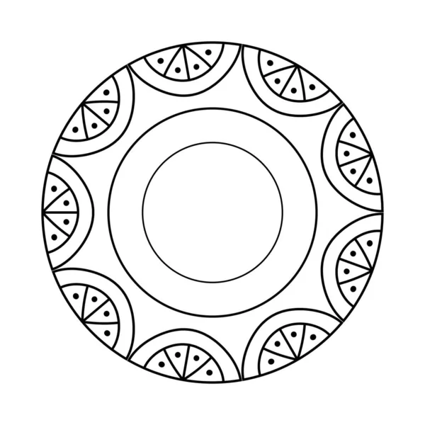 Isolierte Linie Mandala-Vektor-Design — Stockvektor