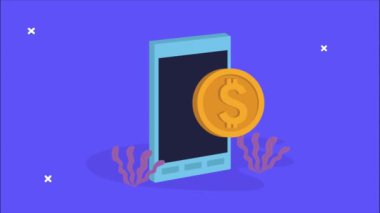 Bozuk paralarla akıllı telefon aygıtı ekommerce teknolojisi