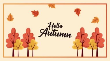 Merhaba sonbahar animasyonu. Orman sahneleriyle dolu.