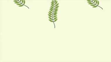 Tropikal egzotik yapraklar ekoloji animasyon desen arka planı