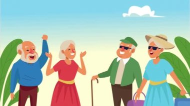 Alan animasyon karakterlerindeki yaşlılar grubu