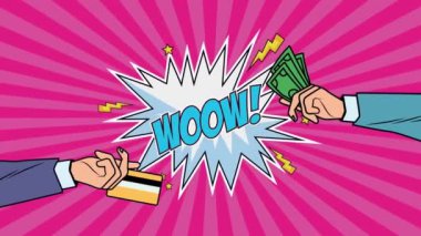 İş adamı kredi kartı ve faturaları çalıyor.