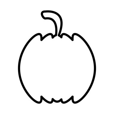 İzole edilmiş balkabağı siluet vektör tasarımı