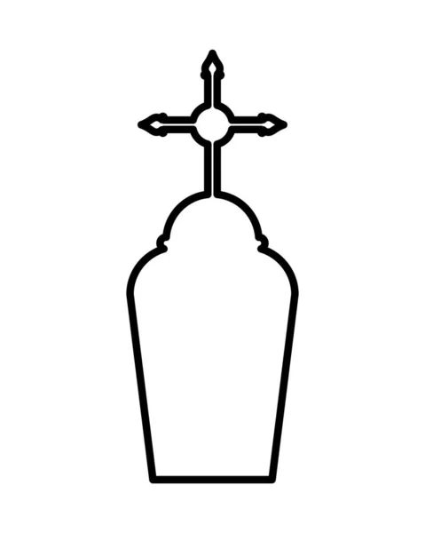 Могила с поперечным векторным дизайном — стоковый вектор