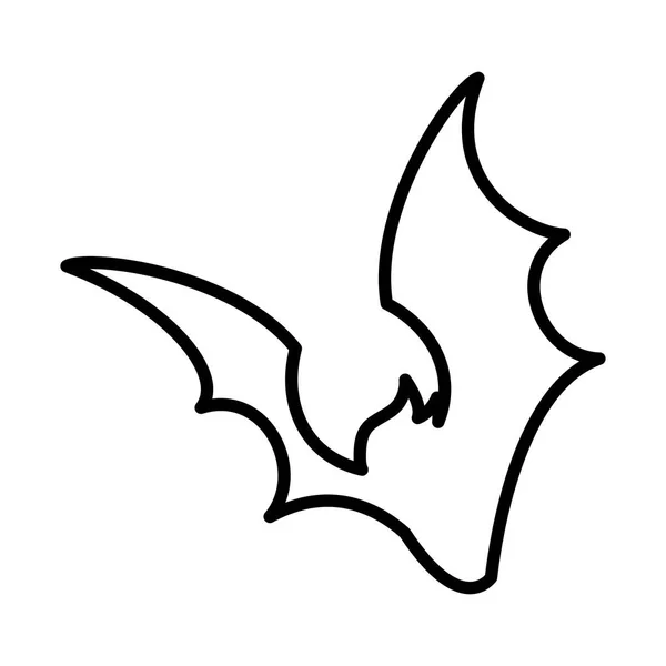Halloween morcego silhueta vetor design —  Vetores de Stock