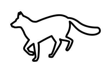 Vahşi tilki hayvan doğası silueti